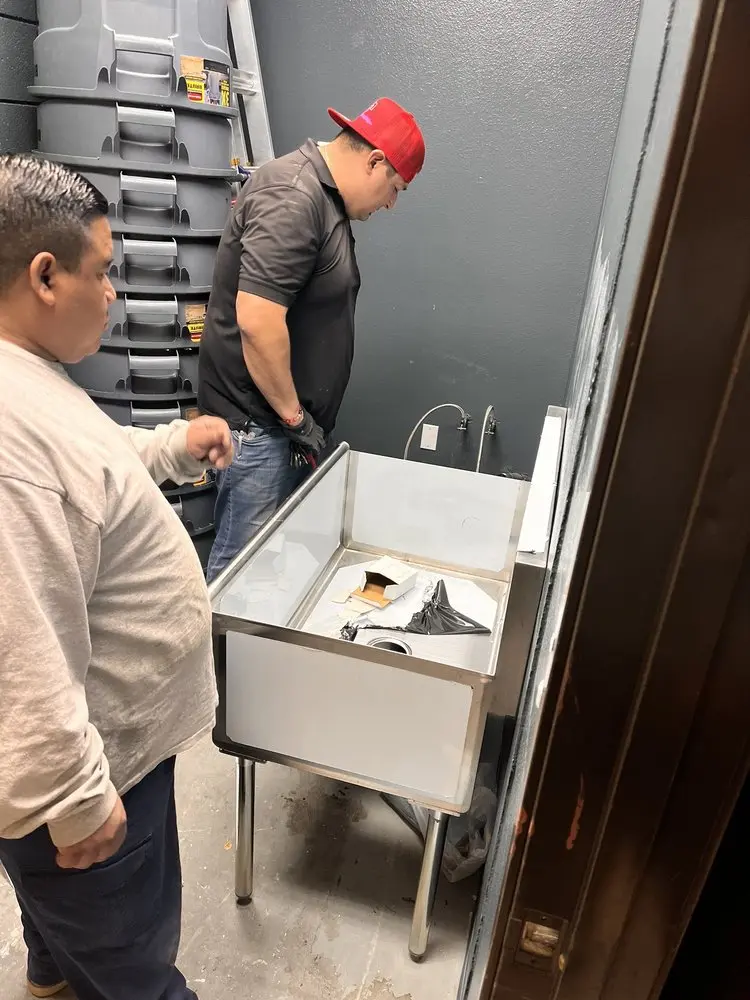 Commercial plumbing and sink installation in Studebaker